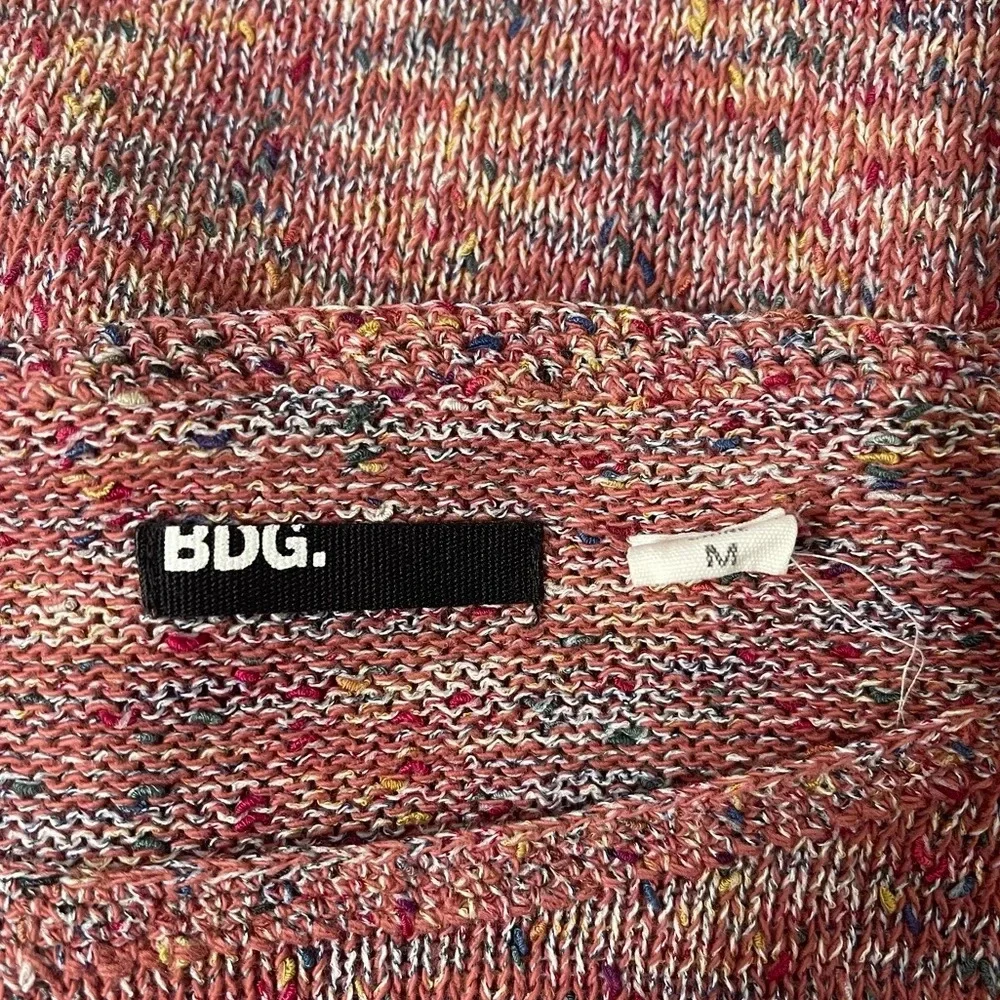 BDG Urban Outfitters Red Multicolor Marled Knit Pullover Sweater Medium Women’s